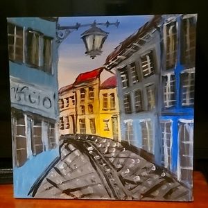 12 x 12 inch acrylic art on canvas